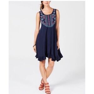 Style & Co. Sleeveless Boho Dress - Size MP - Summer Casual Ruffle